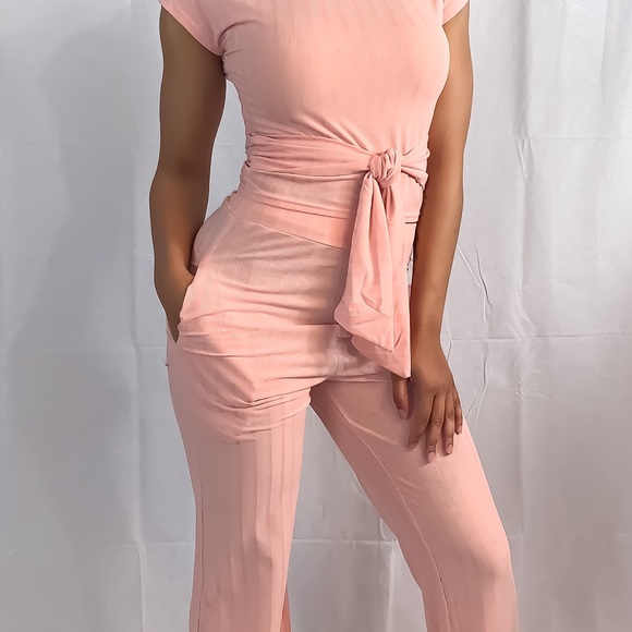Powder Pink Pants Set - Picture 2 of 4